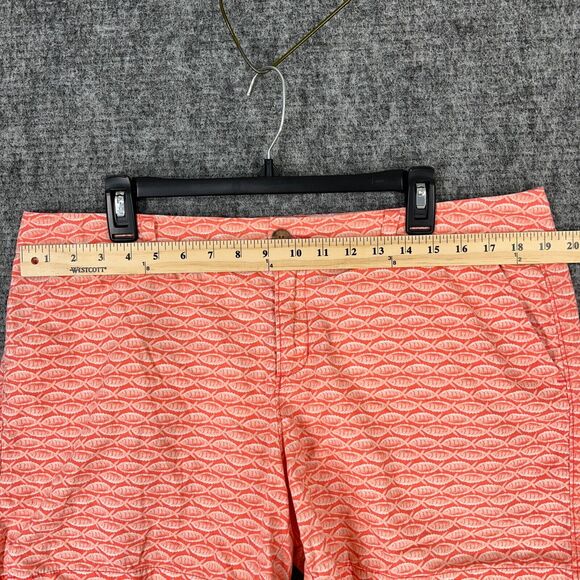 Old Navy Shorts Womens 14 Orange Goldfish Chino 7 Inseam Cotton Prep Casual - Picture 7 of 10